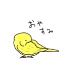 セキセイインコの可愛い1日（イエロー）（個別スタンプ：32）