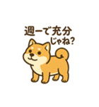 週一で燃えるイッヌ（個別スタンプ：1）