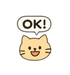 ネコのひとこと・吹き出し付き（個別スタンプ：3）