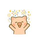 こぶたのわくわく夏休みスタンプ（個別スタンプ：1）
