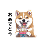 あなたへ贈る花束、柴犬普段使い♡（個別スタンプ：18）