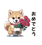 あなたへ贈る花束、柴犬普段使い♡（個別スタンプ：38）