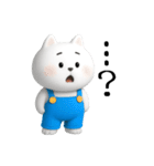 サロペット白猫ちゃん（個別スタンプ：2）