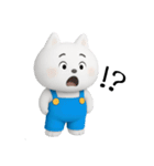 サロペット白猫ちゃん（個別スタンプ：17）