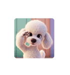 【敬礼トイプードル】（個別スタンプ：3）