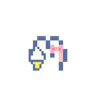 お顔うしゃぎ！！5 ピンク（個別スタンプ：13）