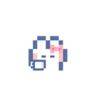 お顔うしゃぎ！！5 ピンク（個別スタンプ：17）