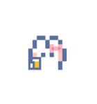 お顔うしゃぎ！！5 ピンク（個別スタンプ：18）