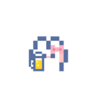 お顔うしゃぎ！！5 ピンク（個別スタンプ：19）