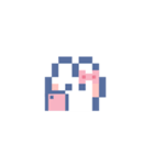 お顔うしゃぎ！！5 ピンク（個別スタンプ：21）
