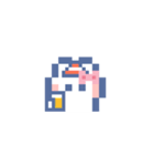 お顔うしゃぎ！！5 ピンク（個別スタンプ：34）