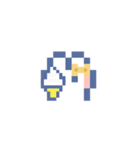 お顔うしゃぎ！！5 黄色（個別スタンプ：13）
