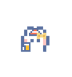 お顔うしゃぎ！！5 黄色（個別スタンプ：34）