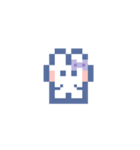 お顔うしゃぎ！！5 紫色（個別スタンプ：8）