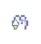 お顔うしゃぎ！！5 紫色（個別スタンプ：13）