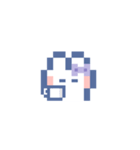 お顔うしゃぎ！！5 紫色（個別スタンプ：17）