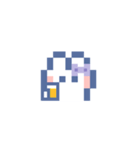 お顔うしゃぎ！！5 紫色（個別スタンプ：18）