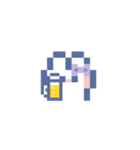 お顔うしゃぎ！！5 紫色（個別スタンプ：19）