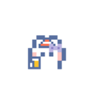 お顔うしゃぎ！！5 紫色（個別スタンプ：34）