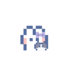 お顔うしゃぎ！！5 紫色（個別スタンプ：37）
