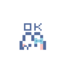 お顔うしゃぎ！！5 水色（個別スタンプ：1）
