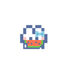 お顔うしゃぎ！！5 水色（個別スタンプ：10）