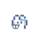 お顔うしゃぎ！！5 水色（個別スタンプ：15）