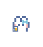お顔うしゃぎ！！5 水色（個別スタンプ：18）