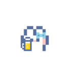 お顔うしゃぎ！！5 水色（個別スタンプ：19）