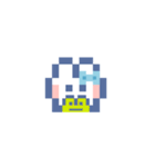 お顔うしゃぎ！！5 水色（個別スタンプ：24）
