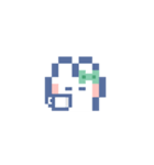 お顔うしゃぎ！！5 緑色（個別スタンプ：17）