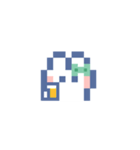 お顔うしゃぎ！！5 緑色（個別スタンプ：18）
