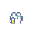 お顔うしゃぎ！！5 緑色（個別スタンプ：19）