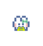 お顔うしゃぎ！！5 緑色（個別スタンプ：24）