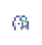 お顔うしゃぎ！！5 緑色（個別スタンプ：37）
