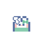 お顔うしゃぎ！！5 緑色（個別スタンプ：39）