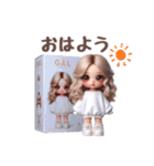 箱の中からしゃべっちゃうギャルドール❤︎（個別スタンプ：1）