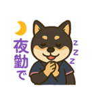 介護をする黒柴犬（個別スタンプ：4）