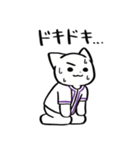 野球ねこ応援団・紫チームVer. その2（個別スタンプ：21）