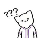 野球ねこ応援団・紫チームVer. その2（個別スタンプ：35）