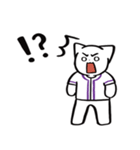 野球ねこ応援団・紫チームVer. その2（個別スタンプ：36）