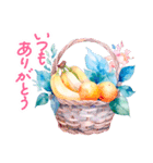 毎日使える 水彩フルーツ 敬語 ✿大人上品（個別スタンプ：12）