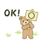 男性も使い易い家族連絡 のほほんクマさん（個別スタンプ：34）