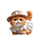 旅行服を着た子猫（NT） v.4（個別スタンプ：1）