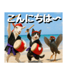 仲良し三匹 エイサー編（個別スタンプ：38）