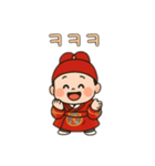 子供韓服韓国語バージョン（個別スタンプ：5）