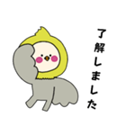 [敬語]オカメインコキグルミのベビー1（個別スタンプ：14）