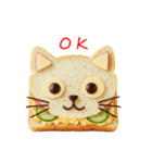 サンドイッチの猫、ぱくっと一言（個別スタンプ：14）
