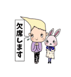 変な髪の者のスタンプ★学校•部活連絡用（個別スタンプ：34）