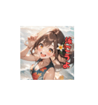 常夏サンシャインガール（個別スタンプ：3）